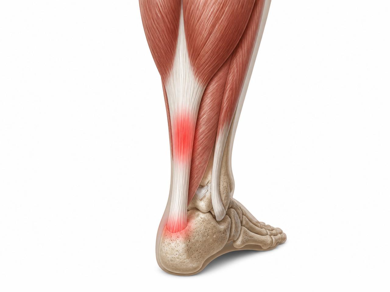 Achilles tendon anatomy illustration