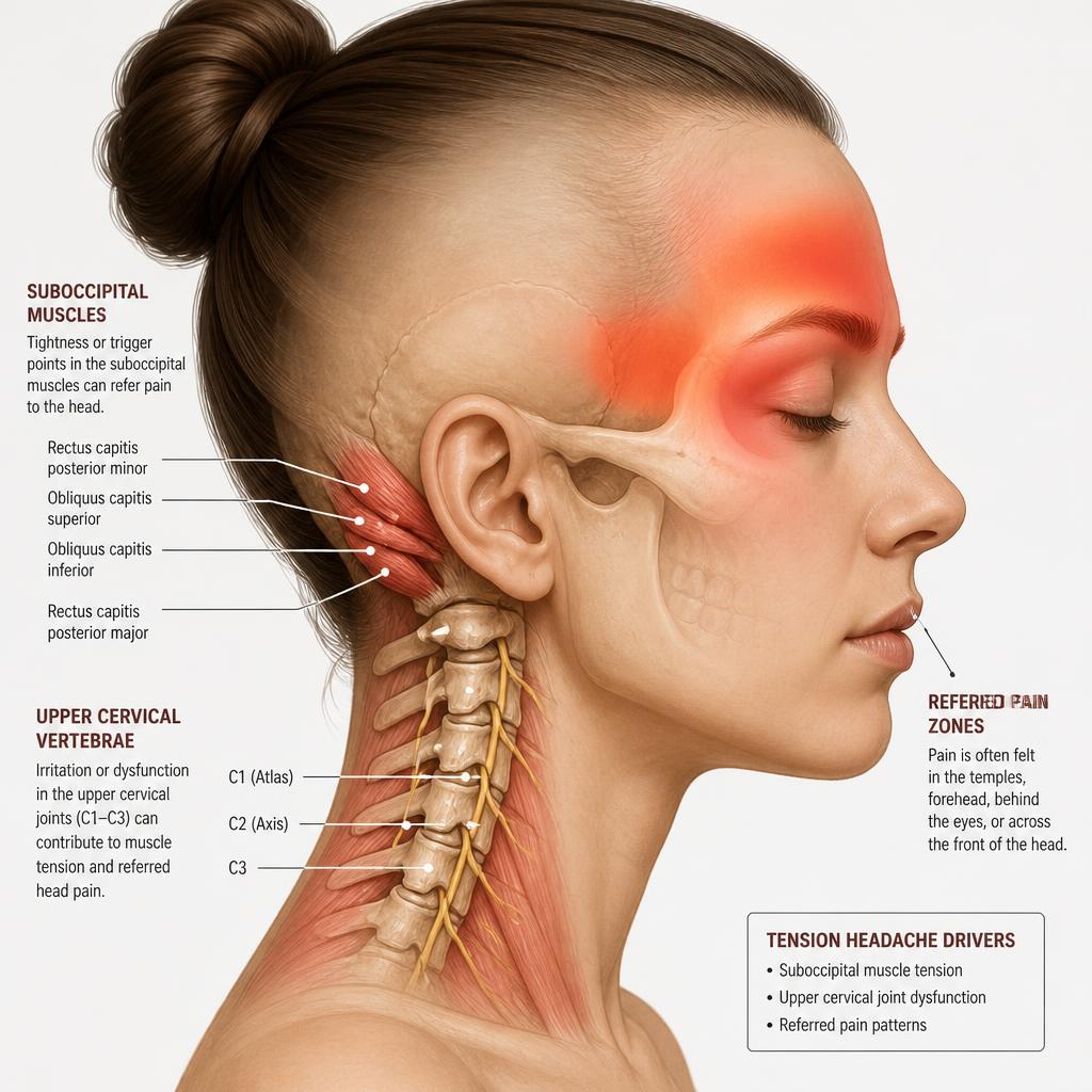 Cranial and facial anatomy illustration
