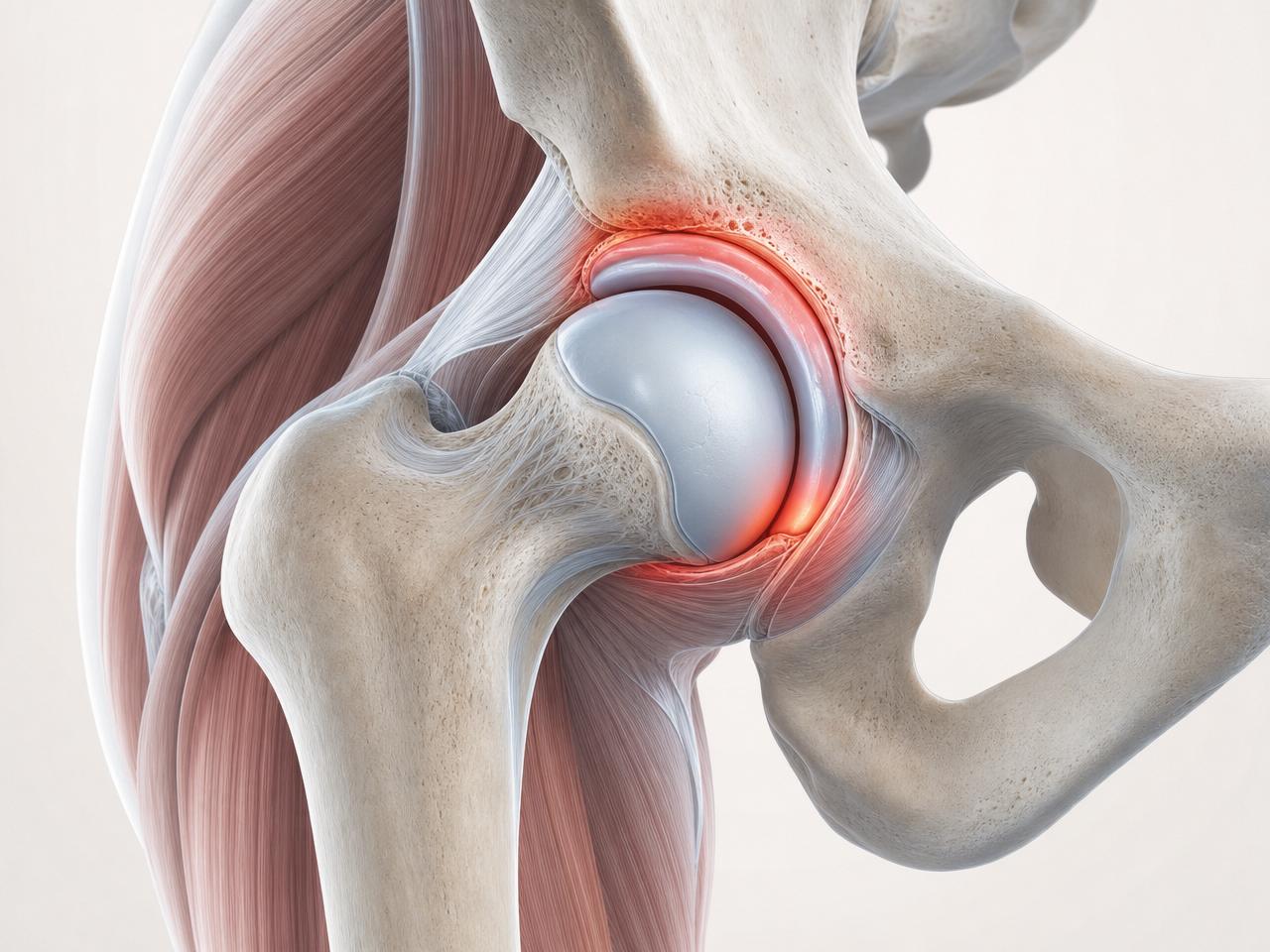 Hip joint, labrum and soft-tissue anatomy