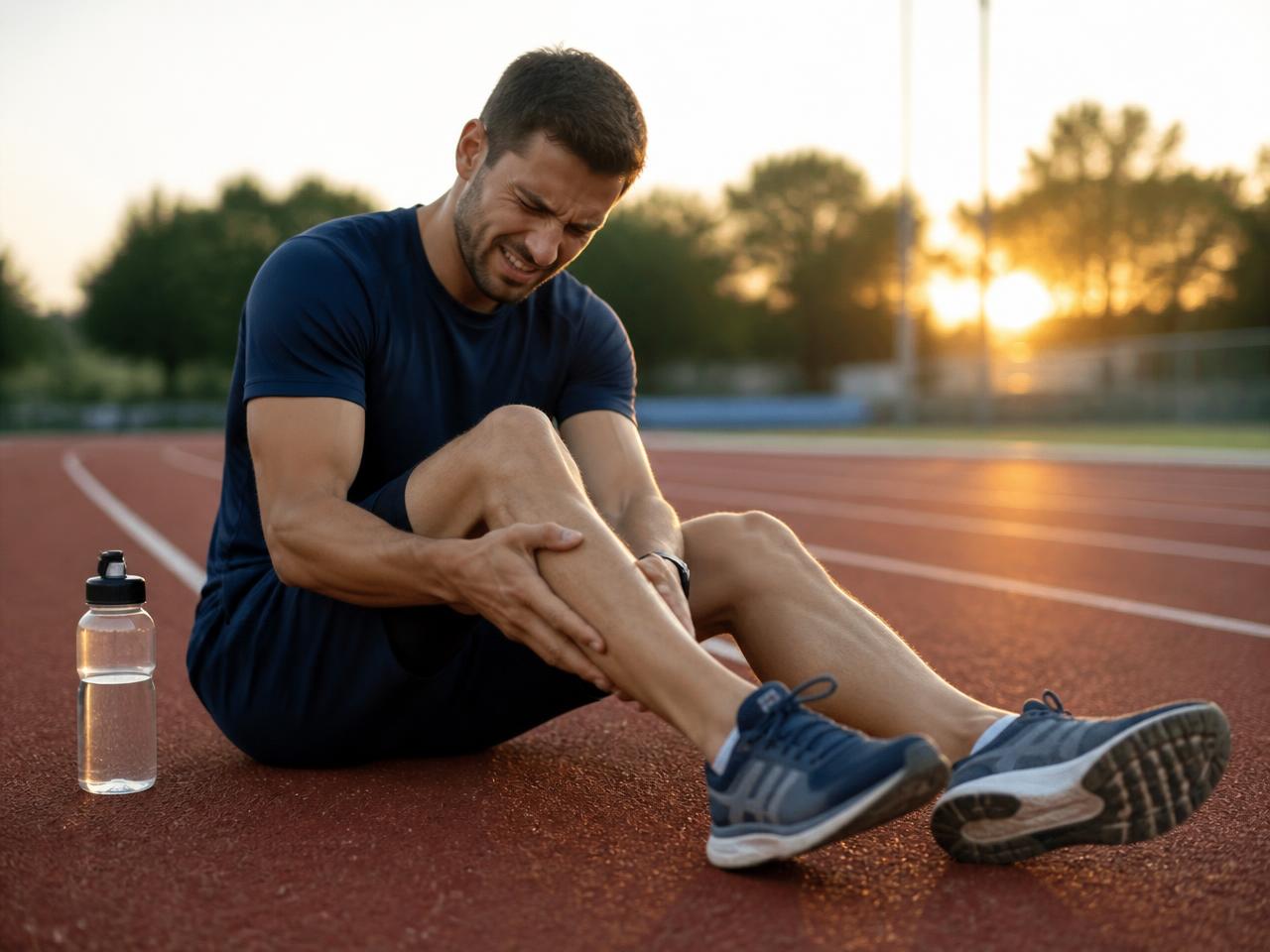 Active adult pausing during exercise because of a sports-related musculoskeletal injury